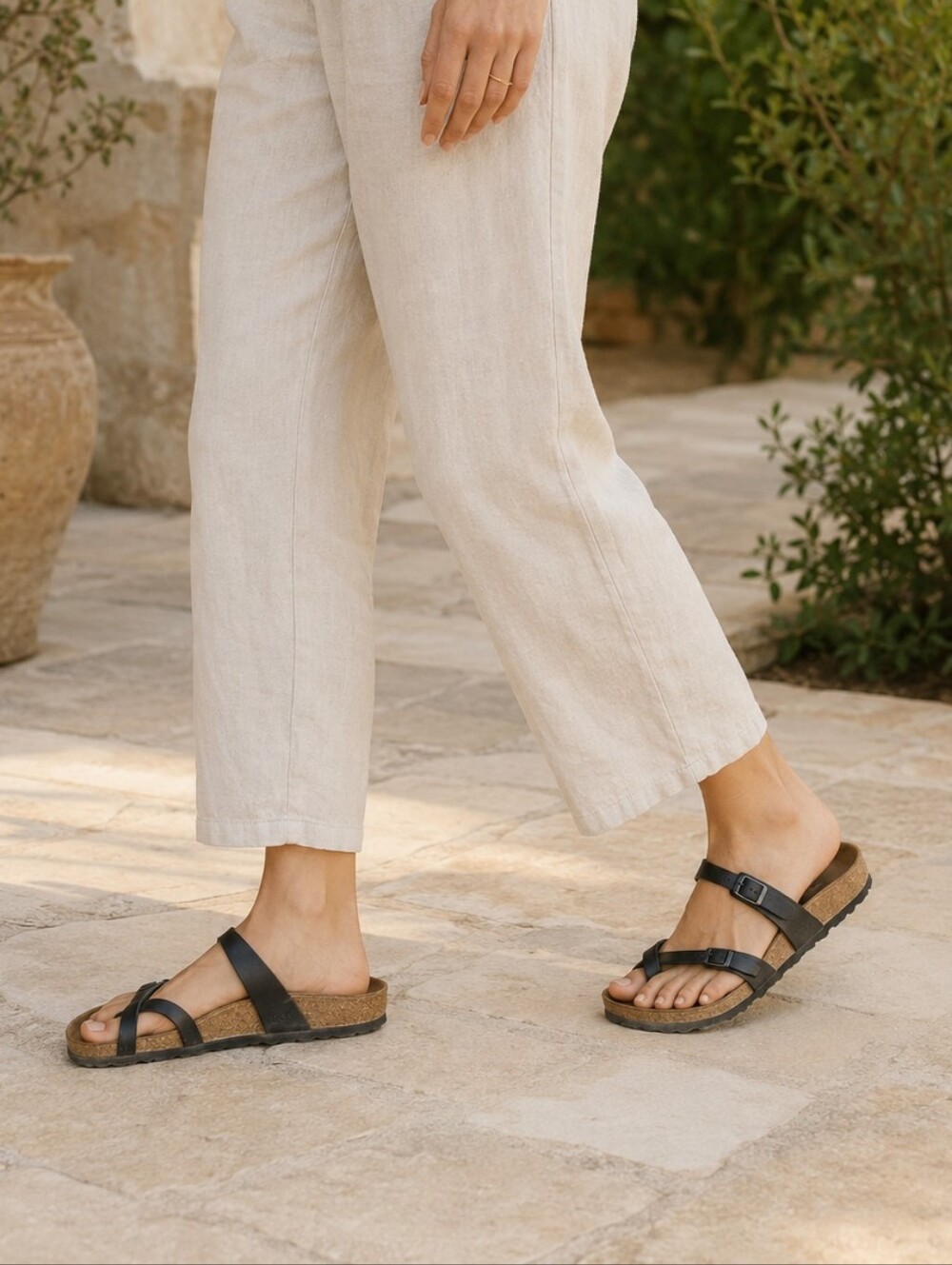Birkenstock Mayari Black Birko-Flor Toe Loop Sandals EU 39 Women’s 8-8.5 Regular